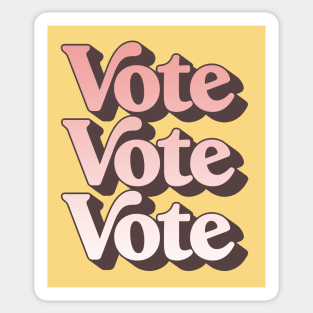 Vote Vote Vote / Retro Typography Design Sticker